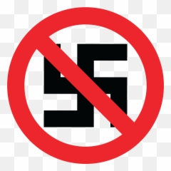 The Sign Fascism Nazism Is Forbidden Crossed Out Nazi - Do Not Clog The Toilet Sign Png,Prohibited Sign Png