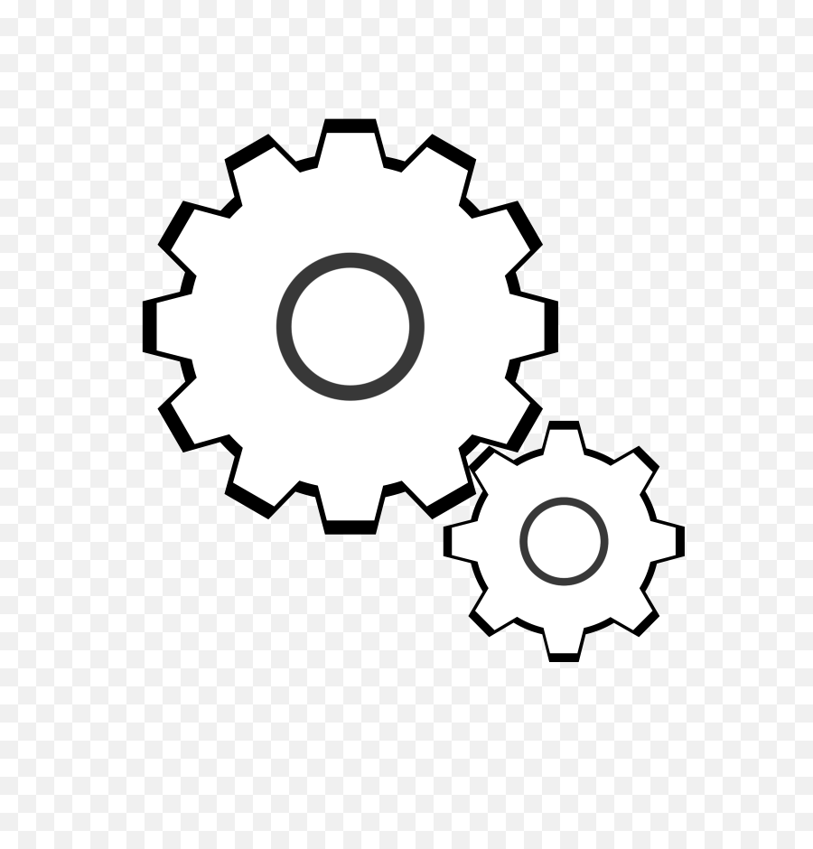 Library Of Crown Gear Vector Black And White Download Png - White Gears Clipart,Gears Transparent