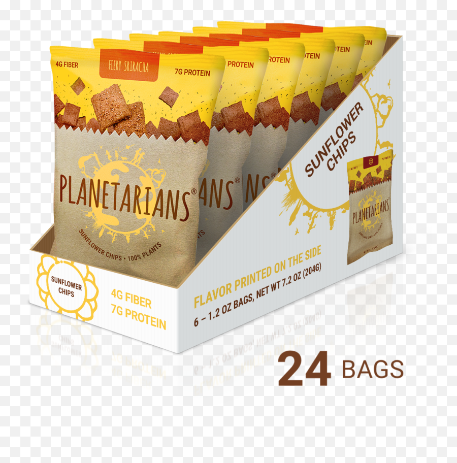 Sunflower Chips Fiery Sriracha 12 Oz Bag 6 Count 4 Pack U2014 Planetarians Png