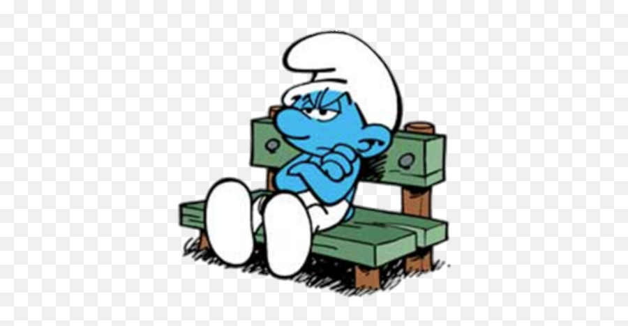 Check Out This Transparent Grouchy Smurf Sitting