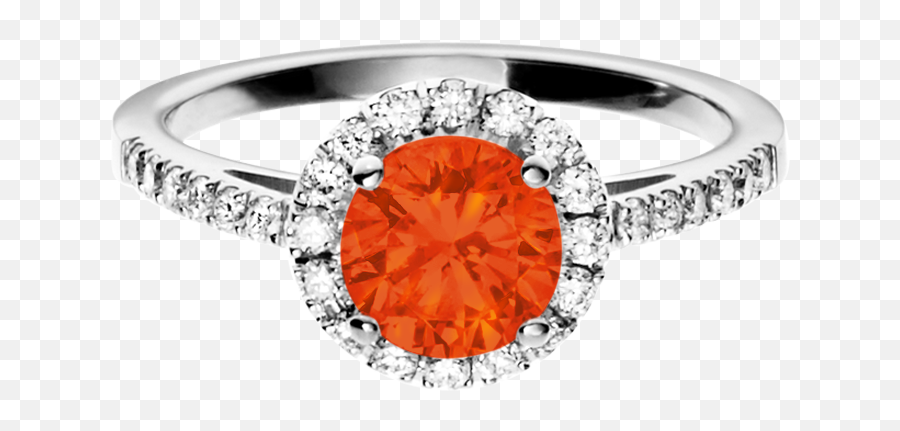 Prague Fire Opal Orange - White Gold Png,Ring Of Fire Png