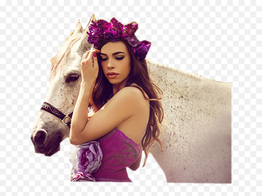 Beautiful Women With Horses Png Tubes - Photo Shoot,Beautiful Woman Png