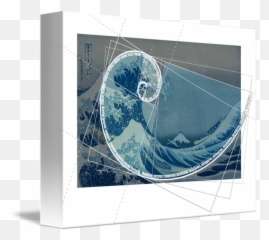 Hokusai Meets Fibonacci With Numerical Sequence By Ars Brevis - In Paintings png