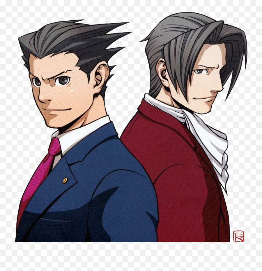 Phoenix Wright Ace Attorney Wallpapers Video Game Hq - Phoenix Wright And Miles Edgeworth Png,Ace Attorney Logo