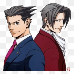 Phoenix Wright Ace Attorney Wallpapers Video Game Hq - Phoenix Wright And Miles Edgeworth Png,Ace Attorney Logo