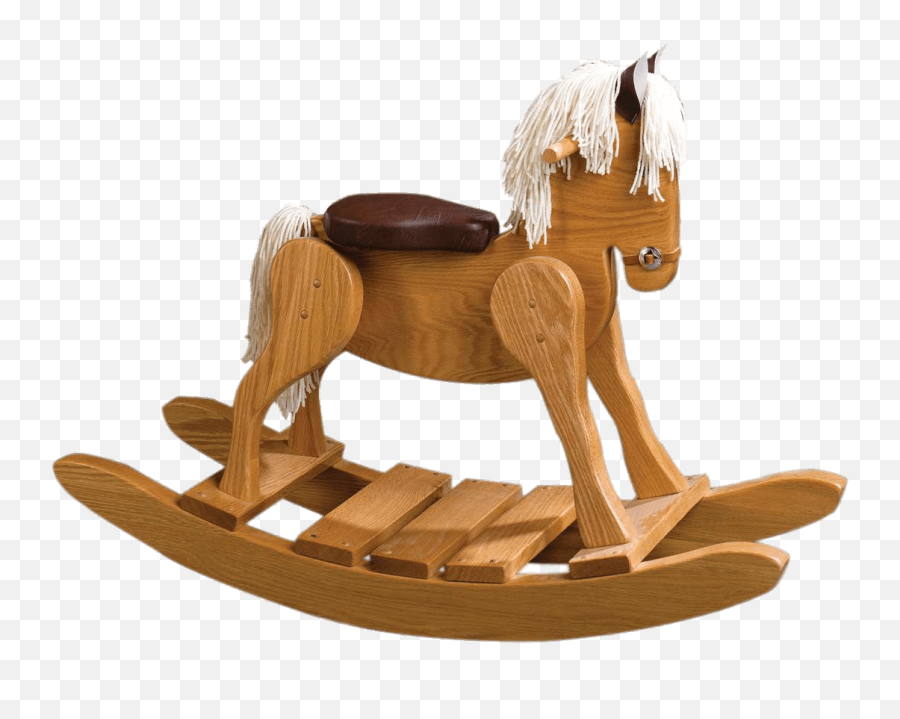 Wooden Rocking Horse With Padded Seat Transparent Png - Stickpng Wooden Rocking Horse Clipart,Horse Transparent Background