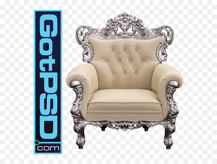 Creme King Chair - Trono Png,King Chair Png