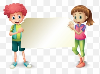 Download Ninos Mensaje - Niños Sosteniendo Un Cartel Png,Cartel Png