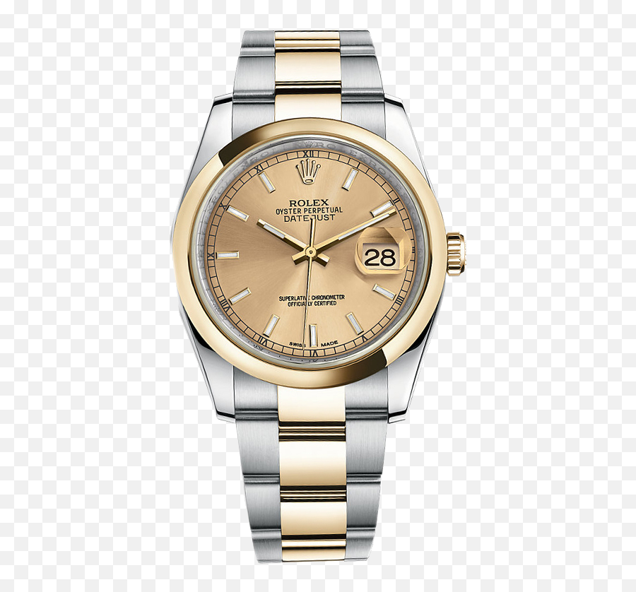Rolex Oyster Perpetual Gold Silver Transparent Cartoon - Transparent Rolex Watch Png,Rolex Png