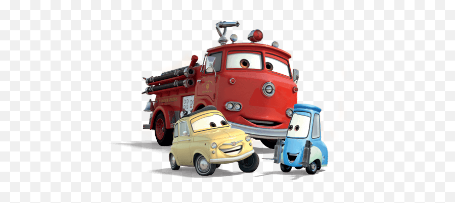 Disney Cars Group Png Transparent - Red Cars Fire Engine,Disney Cars Png