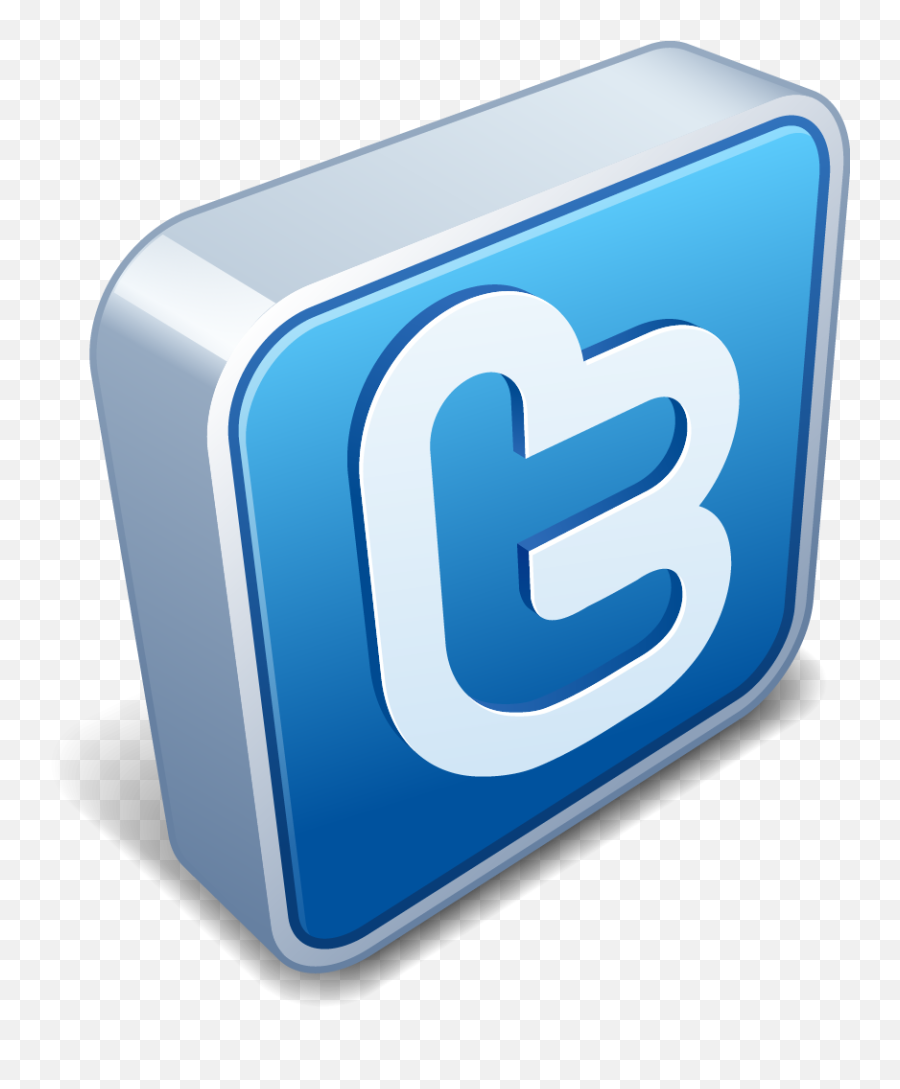 Social Media - 3d Twitter Icon Png,Twiter Logo
