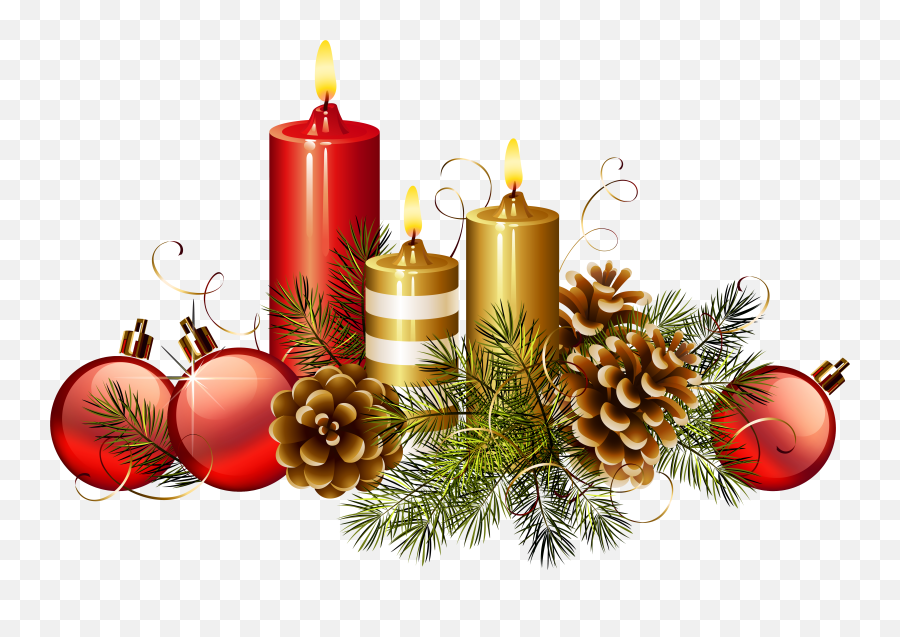 Download Christmas Candles Png Clipart Image - Christmas Transparent Background Christmas Candle Clipart,Candles Transparent Background