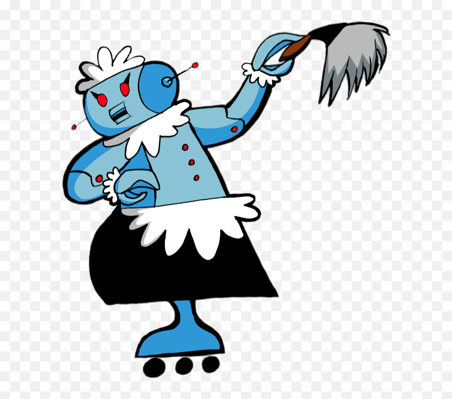 Check Out This Transparent The Jetsons Robot Rosie Working - Rosie Jetsons Png,Robot Transparent Background