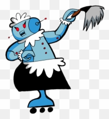 Check Out This Transparent The Jetsons Robot Rosie Working - Rosie Jetsons Png,Robot Transparent Background