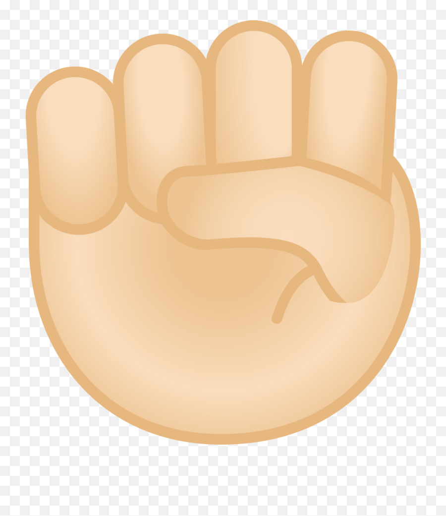 Raised Fist Light Skin Tone Icon Noto Emoji People - Fist Png Type,Fist Emoji Png