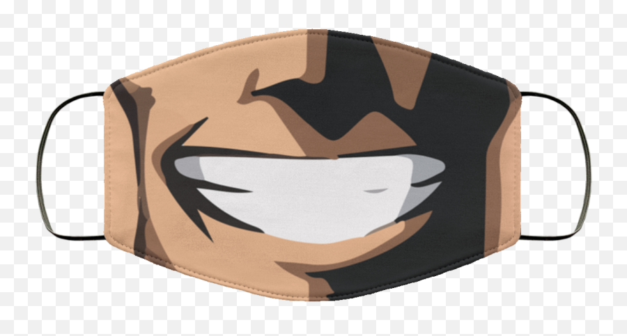 My Hero Academia All Might Anime Face Mask - Rockatee Anime Mask My Hero Academia Png,Anime Face Transparent