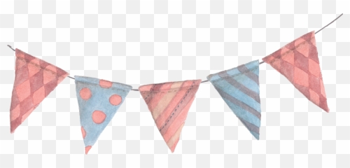 Download Bunting Pennon Paper Flags Small Banner Clipart Png - On A Line