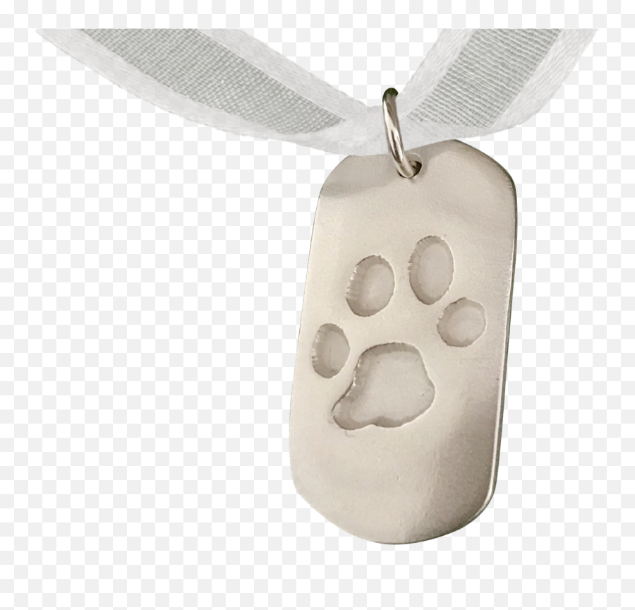 Pet Paw Prints Dog Tag Pendant - Pendants Fingerprints Solid Png,Dog Tag Png