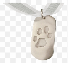 Pet Paw Prints Dog Tag Pendant - Pendants Fingerprints Solid Png,Dog Tag Png