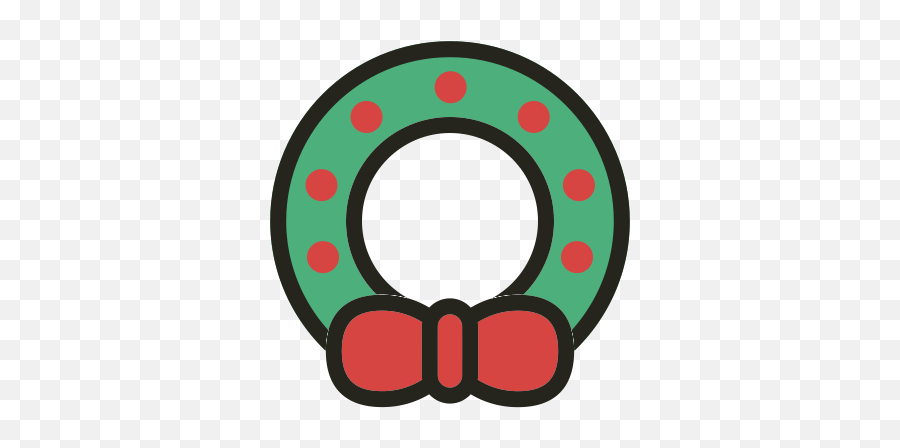 Wreath Christmas Holidays Icon - Dot Png,Wreath Png