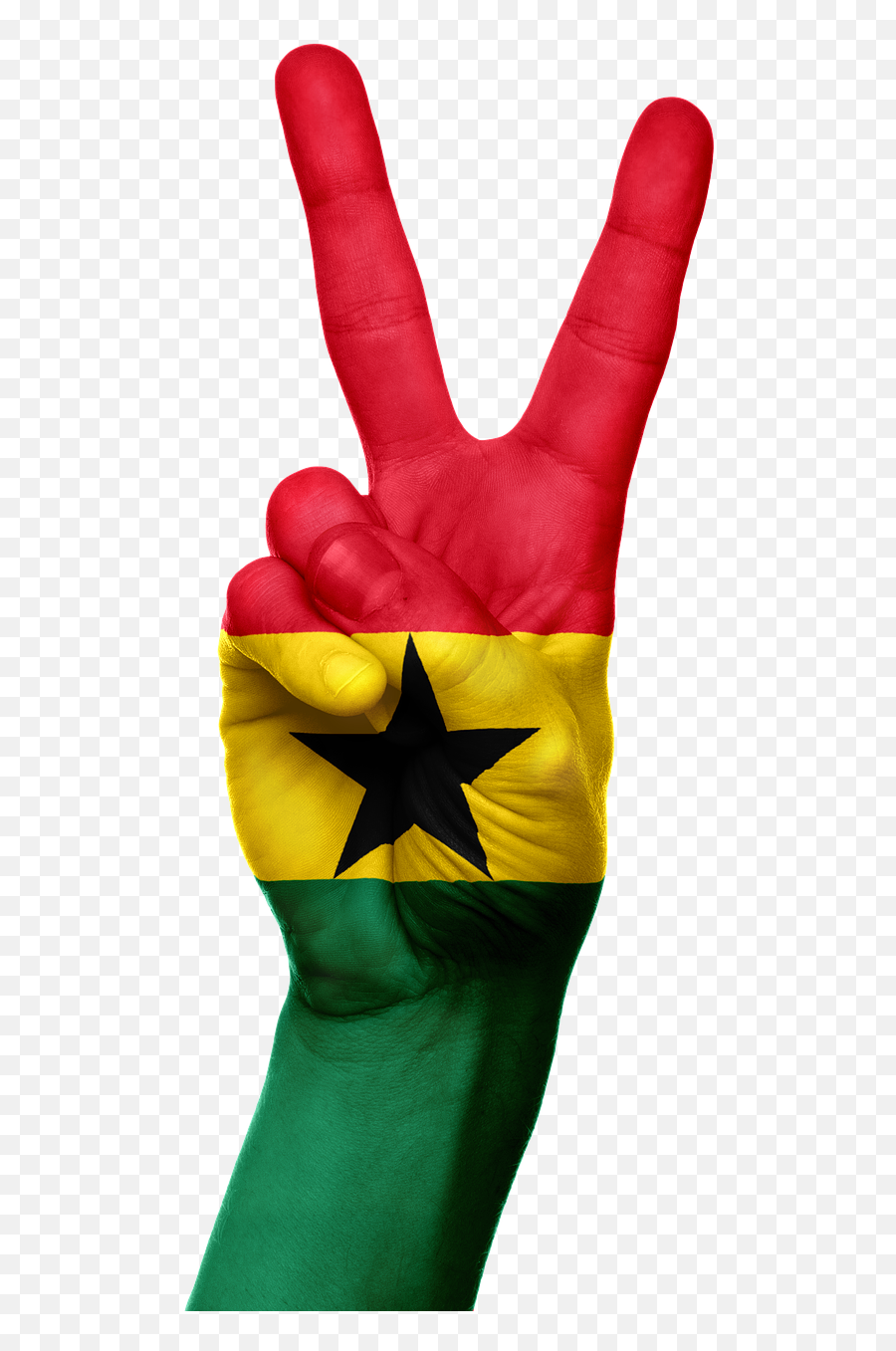 Ghana Hand Flag - Hand With Ghana Flag Png,Ghana Flag Png