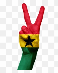 Ghana Hand Flag - Hand With Ghana Flag Png,Ghana Flag Png