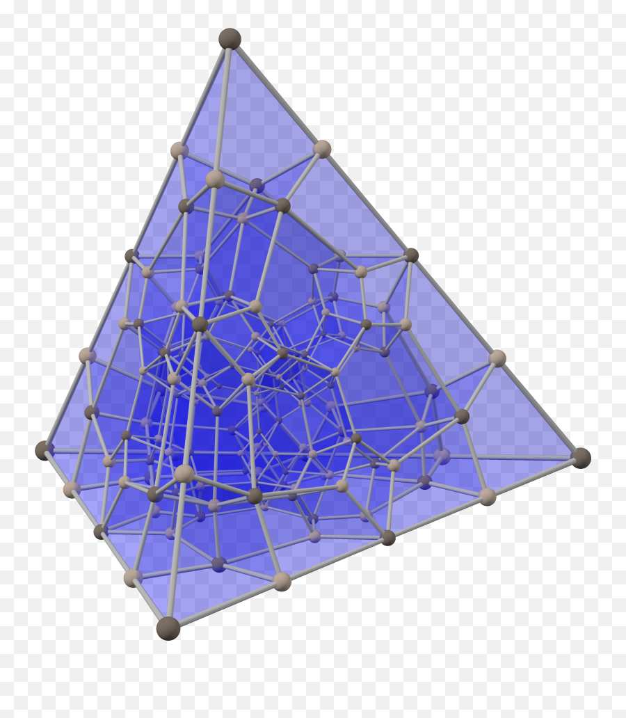 Concertina Tesseract With Blue - Tesseract Pyramid Png,Png Faces