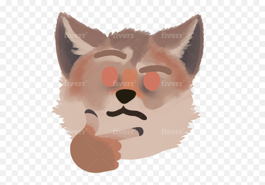 Draw Thinking Emoji Versions Of Your Character Or Furry - Illustration Png,Thinking Face Emoji Png