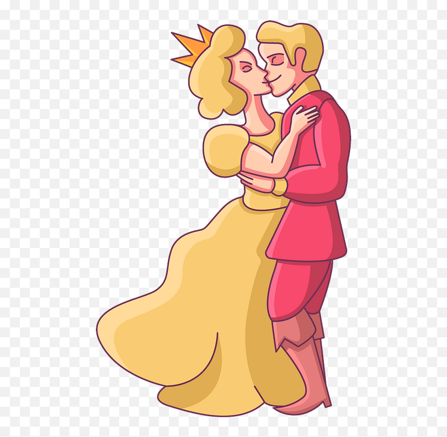 Prince And Princess Kissing Clipart Free Download - Cartoon Prince And Princesses Kissing Png,Prince Png