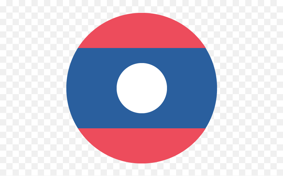 Flag Of Laos Id 2389 Emojicouk - Laos Flag Circle Png,American Flag Emoji Png