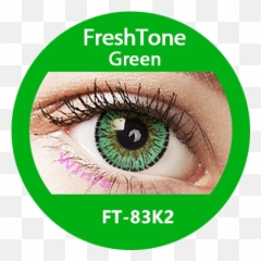 Freshtone Eye To Green 1 Year 15mm 3 Tone Big Eyes - png