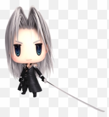 Playstationcom Asia - Hong Kong Sephiroth Chibi World Of Final Fantasy Png,Sephiroth Png