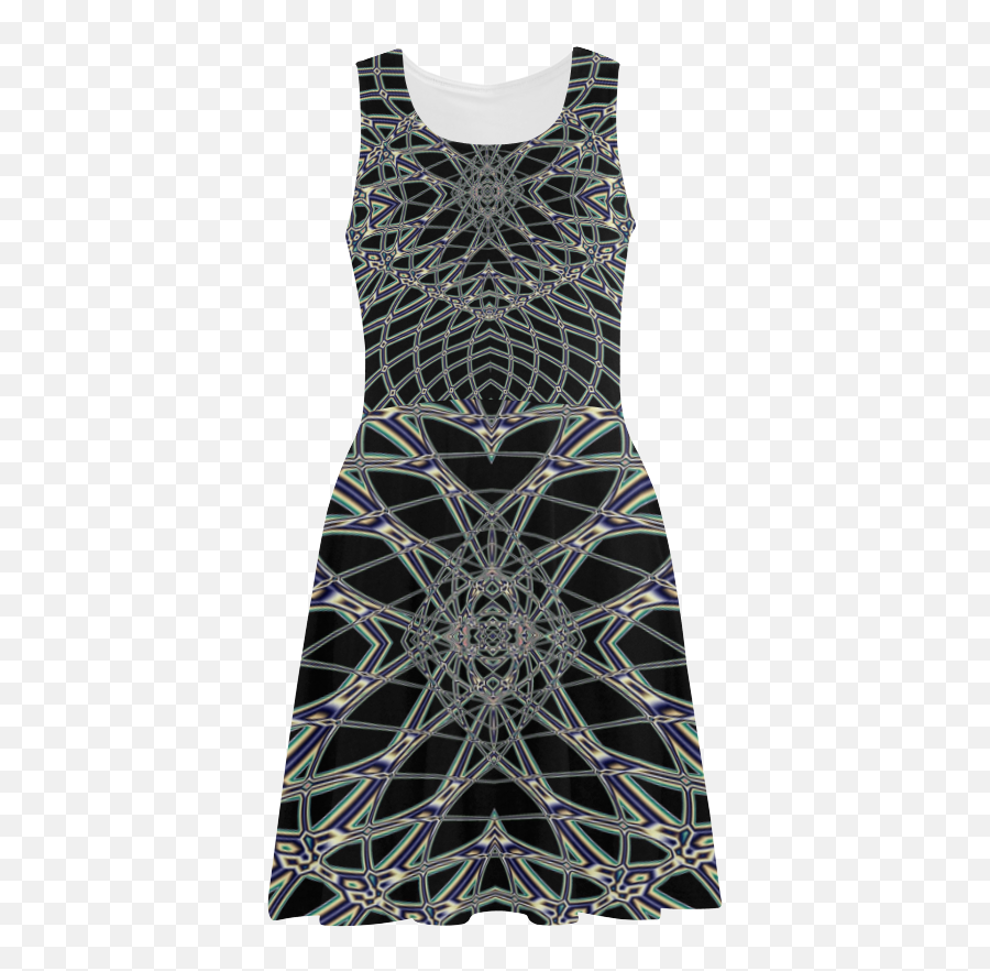 Fishnet Fractal Abstract Atalanta Sundress Model D04 Id D451259 - Day Dress Png,Fishnet Pattern Png