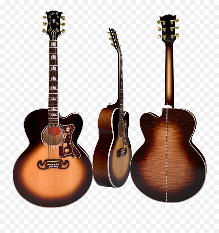 Download Acoustic Guitar Gibson J200 Https - 3d Music Guitar Gibson Doves In Flight Png,Acoustic Guitar Png