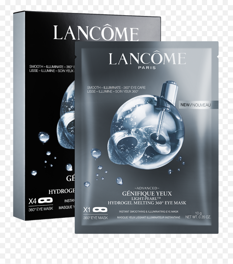 All About Lancômeu0027s Brand New 360 Eye Routine - Lancôme Genifique Yeux Light Pearl Hydrogel Eye Mask Png,Calvin Klein Icon Perfect Push Up Bra