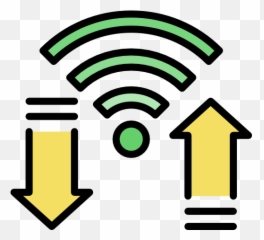 Wifi Symbol With Arrows Arrow In Upper Right Corner - Logo Png Minimalist