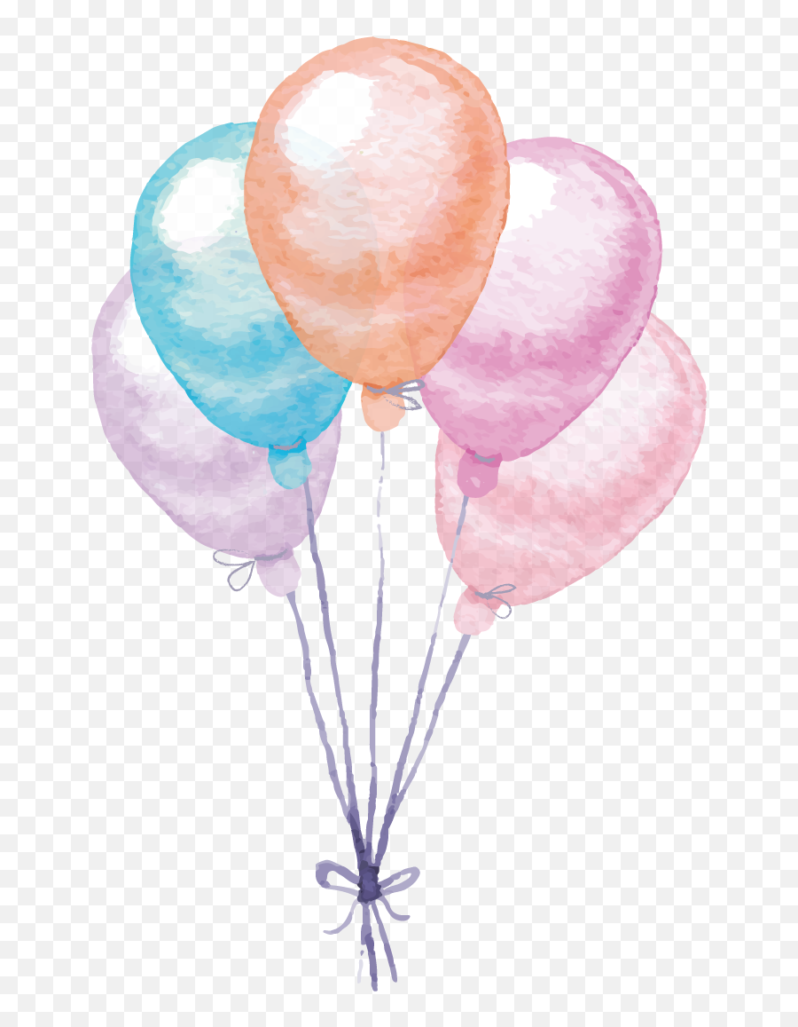 Download Colorful Painting Balloon Watercolor Vector - Watercolor Balloon Png,Watercolor Png