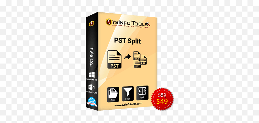 Free Pst Split Tool To Large Outlook Files - Pst Email Converter Png,Outlook Yellow Icon