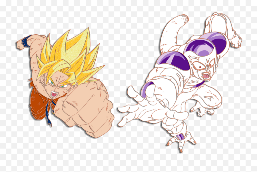 Super Saiyan Goku Vs Frieza Pin Set - Fictional Character Png,Frieza Icon