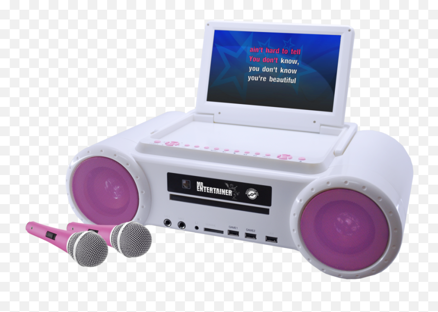 Karaoke Microphone Png - Mr Entertainer Karaoke Set Black Pink Karaoke Machine,Karaoke Png