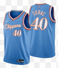 Los Angeles Clippers Ivica Zubac 40 Nike Blue 2021 Swingman - La Paul George Jersey 22 png