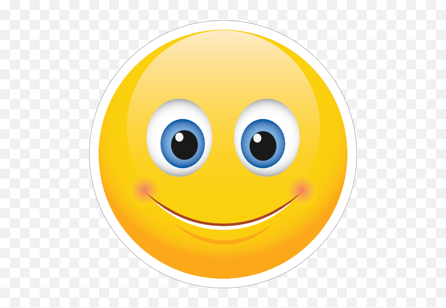 Cute Smile Emoji Sticker - Smile Emoji Png,Smile Emoji Transparent