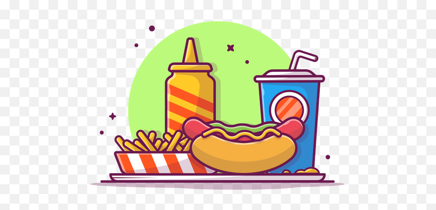 Best Premium Hot Dog With Fries Illustration Download In Png - Hamburguesa Papas A La Francesa Dibujo,Hot Dog Icon