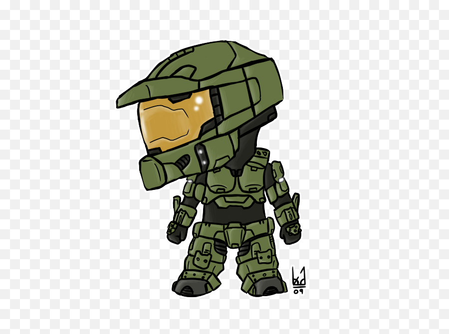 Download Hd Master Chief Chibi - Chibi Master Chief Drawings Png,Halo Master Chief Png