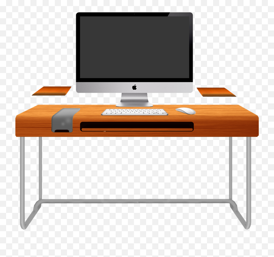 Computer Desk Clipart Png - Desk With A Computer,Table Clipart Png