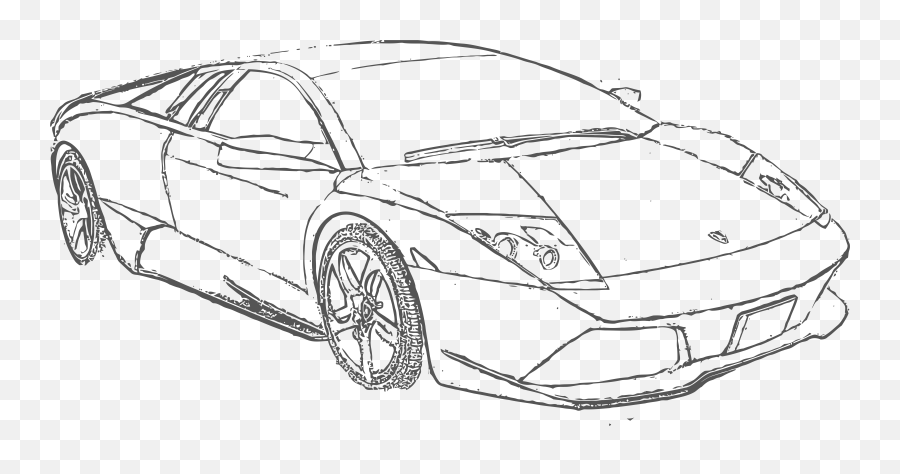 Drawing Lamborghini Car Clipart - Lamborghini Huracan Clipart Png,Lambo Transparent