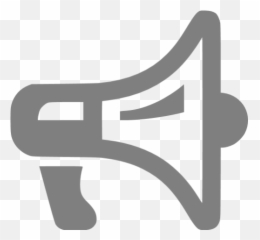 Gray Megaphone 2 Icon - Megafon Png