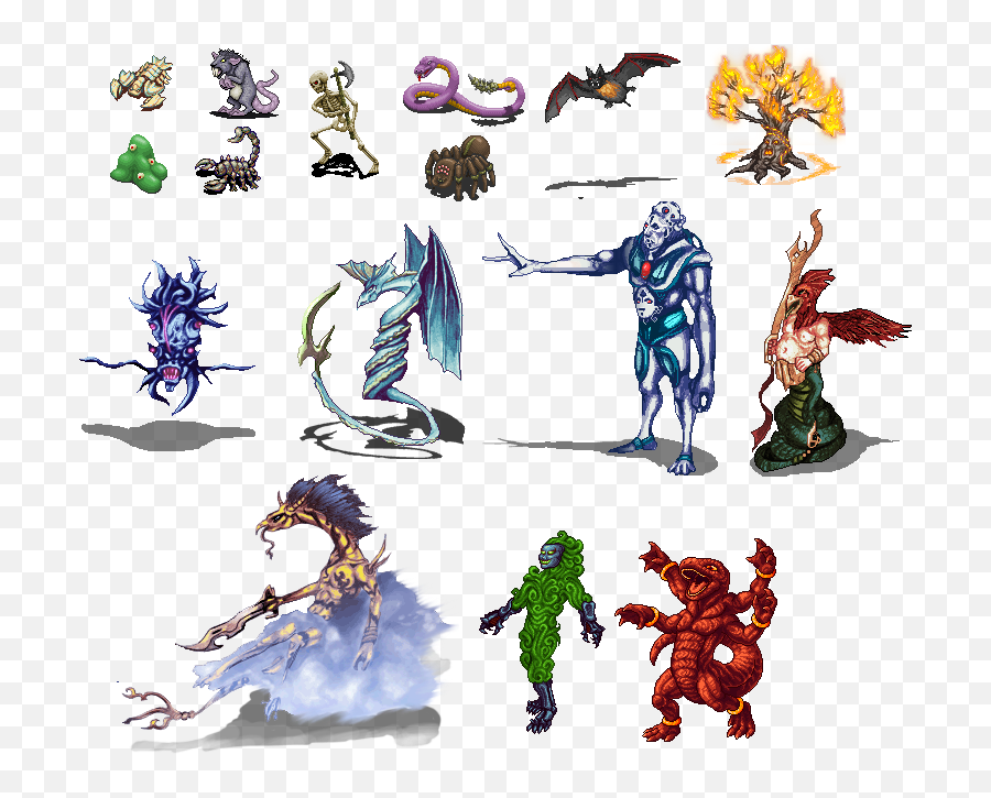 2d Rpg Enemy Set - Rpg Maker Summon Animations Png,Enemy Png