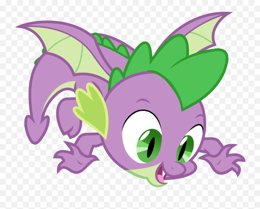 Vector Winged Spike By Https - Mlp Spike Wings Down Full Mlp Spike With Wings Png,Spike Png