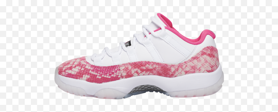 Wmns Air Jordan 11 Retro Low White - Pink Snake Jordan Shirts Png,Jordan Transparent